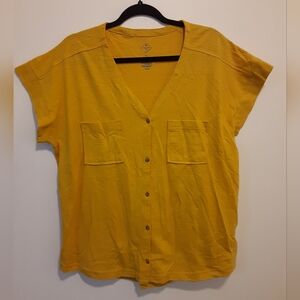 St. John's Bay Mustard Button-Down Shirt